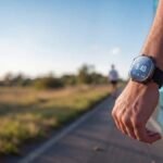 Best Fitness Trackers of 2026: 5 Picks for Health Without the Bulk Runner checking a sport watch mid-run, one of the best fitness trackers of 2026