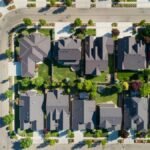 Best drones for real estate photography 2026 — aerial view of suburban home