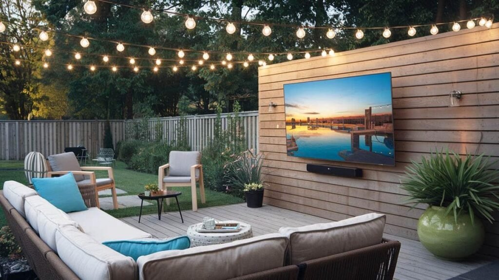 Best outdoor TVs 2026 weatherproof TV on a patio