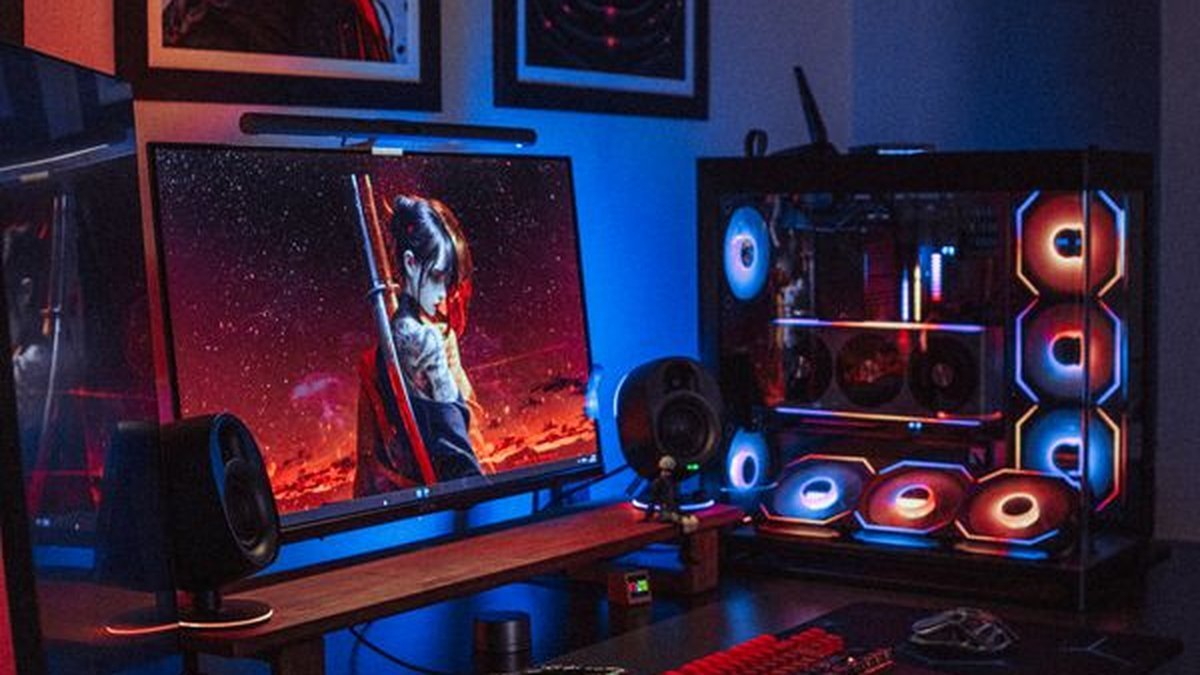 RGB gaming setup with dual monitors featuring one of the best gaming chairs 2026