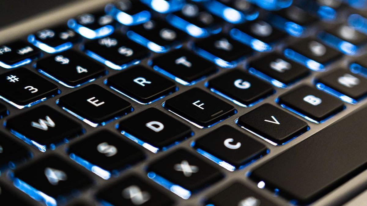 Close-up of backlit keyboard on an affordable gaming laptop under $1000 2026
