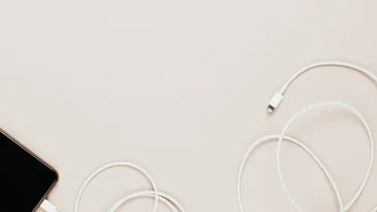 USB-C cable connector close-up charging phone