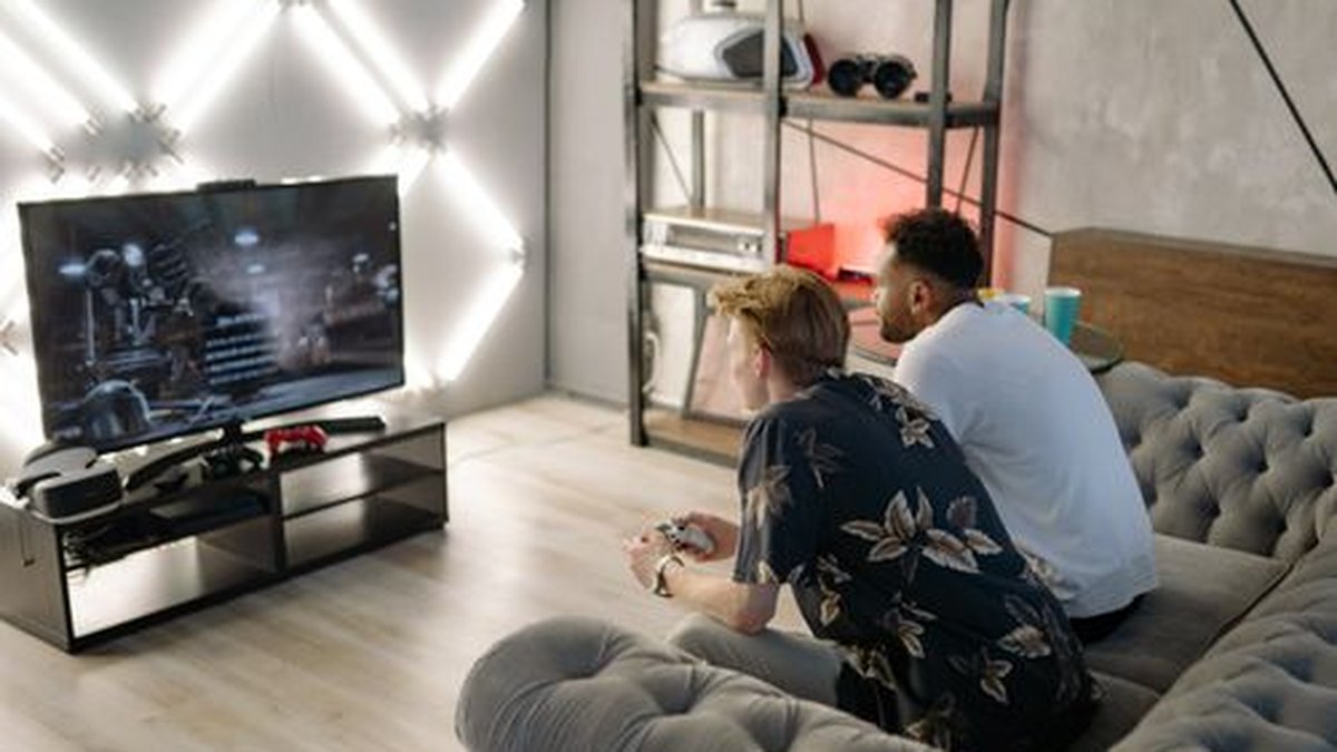 PS5 gaming setup in a living room with top PS5 accessories 2026